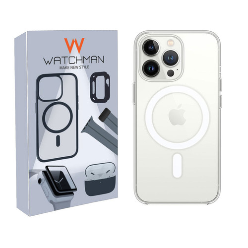 خرید کاور واچ من مدل Clear magsafe مناسب برای گوشی موبایل اپل iphone 14 Pro با کیفیت عالی از Zarvan