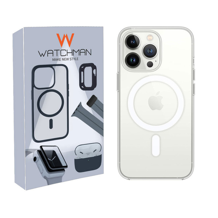 خرید کاور واچ من مدل Clear magsafe مناسب برای گوشی موبایل اپل iphone 14 Pro با کیفیت عالی از Zarvan