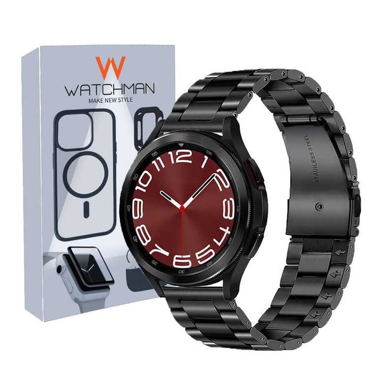 خرید بند واچ من مدل ۳bead Steel Metal مناسب برای ساعت هوشمند سامسونگ Galaxy Watch 4 40mm / 4 44mm / 4 Classic 42mm / 4 Classic 46mm با کیفیت عالی از Zarvan