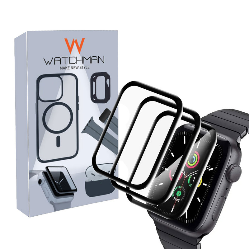 خرید محافظ صفحه نمایش نانو واچ من مدل pmma-WM مناسب برای اپل واچ سری se/1/2/3/4/5/6/7/8/9/2021/2023/aluminum سایز 44 میلی متری بسته سه عددی با کیفیت عالی از Zarvan
