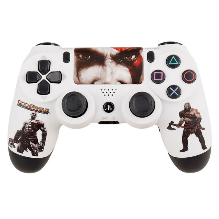 خرید دسته بازی پلی استیشن ۴ مدل DUALSHOK CUSTOM طرح GOW FACE با کیفیت عالی از Zarvan