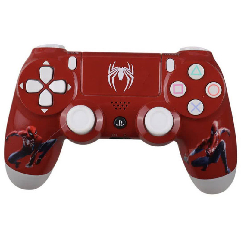 خرید دسته بازی پلی استیشن ۴ مدل DUALSHOK CUSTOM طرح Spider Man-1 با کیفیت عالی از Zarvan