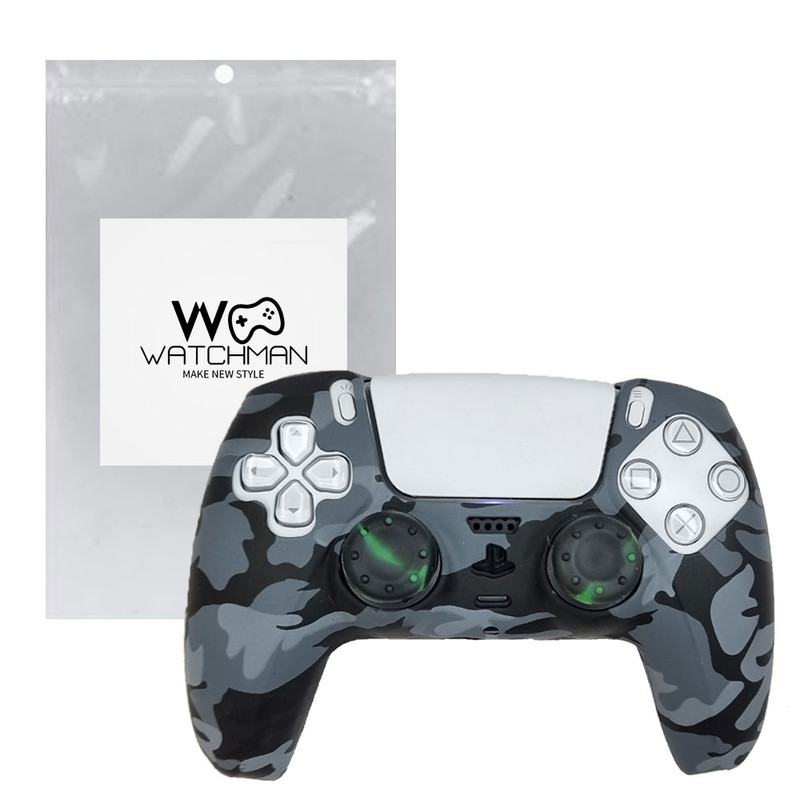 خرید محافظ دسته پلی استیشن 5 واچ من مدل Army به همراه روکش آنالوگ با کیفیت عالی از Zarvan
