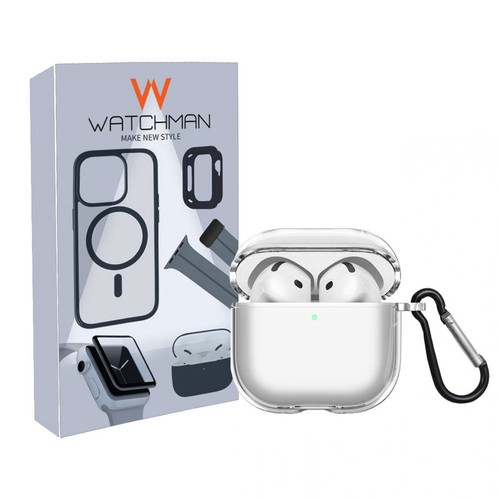 خرید کاور واچ من مدل Clear-4 مناسب برای کیس اپل ایرپاد Airpod 4 / 4 ANC با کیفیت عالی از Zarvan
