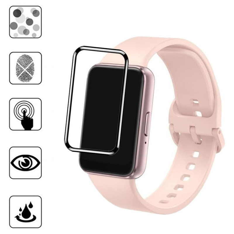خرید محافظ صفحه نمایش نانو واچ من مدل pmma-WMFIT3 مناسب برای ساعت هوشمند سامسونگ Galaxy Watch Fit 3 بسته دو عددی با کیفیت عالی از Zarvan