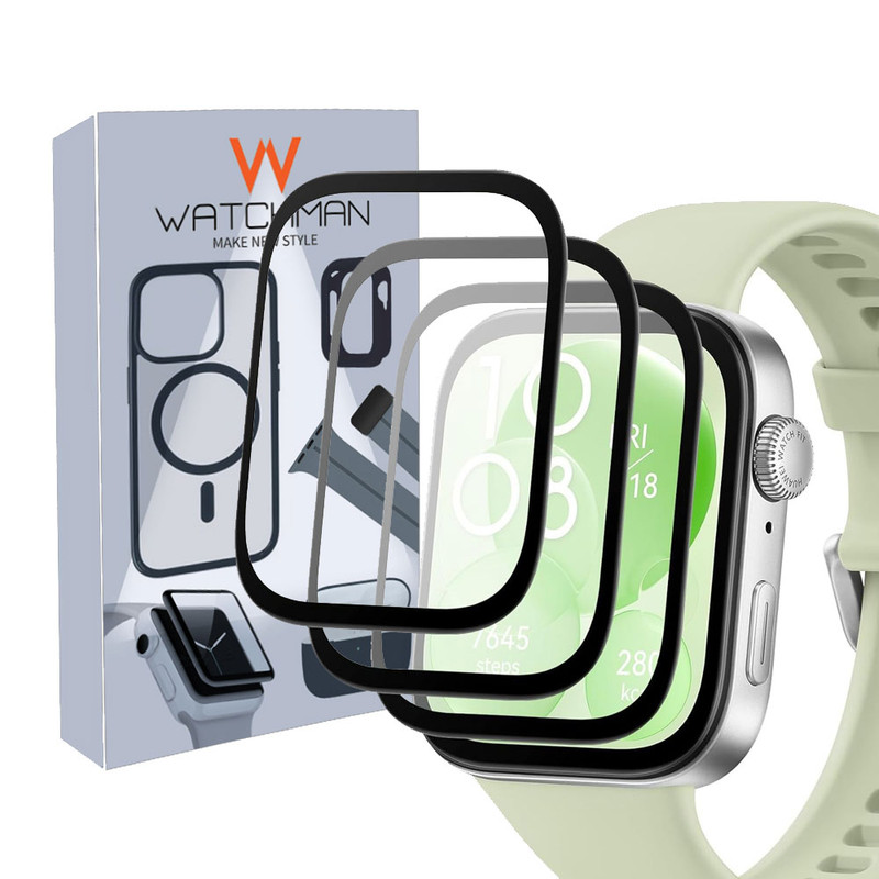 خرید محافظ صفحه نمایش نانو واچ من مدل pmma-WMFIT3 مناسب برای ساعت هوشمند هوآوی Watch Fit3 بسته سه عددی با کیفیت عالی از Zarvan