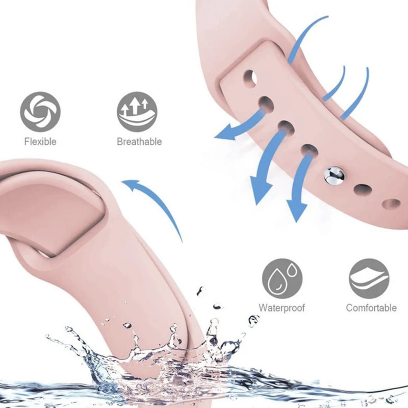 خرید بند مدل سیلیکونی مناسب برای ساعت هوشمند میبرو T1 سایز 18mm با کیفیت عالی از Zarvan