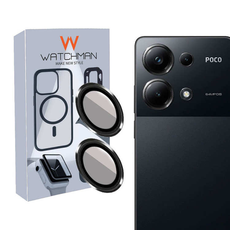 محافظ لنز دوربین واچ من مدل Ring Metal-4K برای شیائومی POCO M6 PRO 4G
