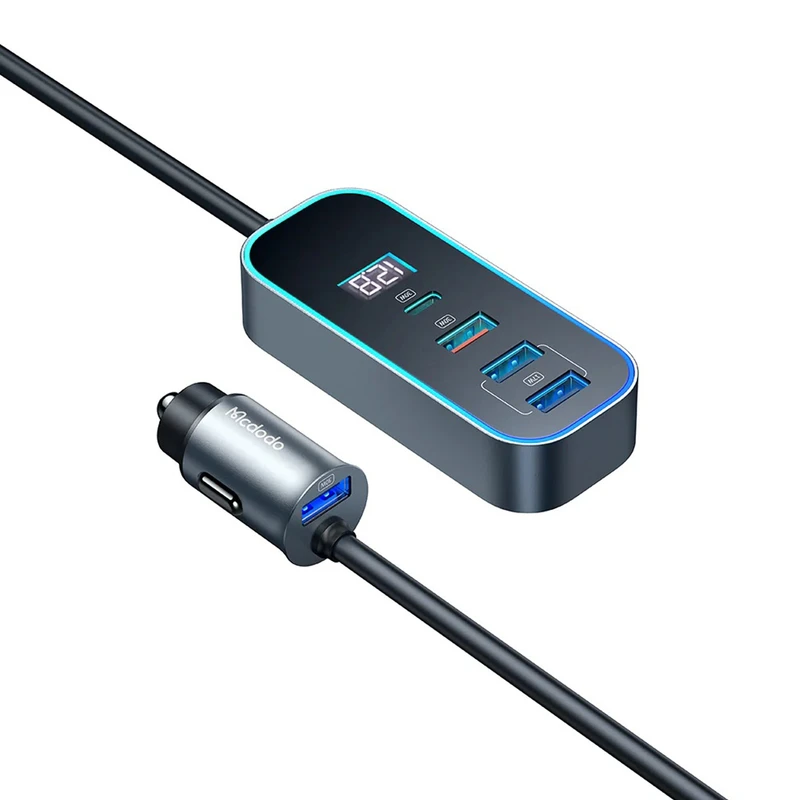 شارژر فندکی مک دودو مدل CC-1900 با USB و Quick Charge 3.0