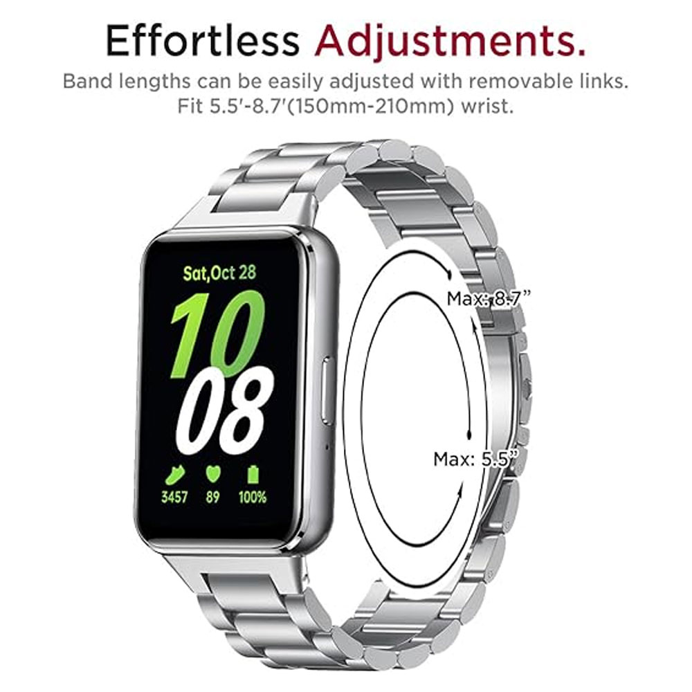 **Alt تصویر**:  "بند فلزی 3Bead واچ من برای Samsung Galaxy Watch Fit 3"