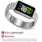 **Alt تصویر**: "بند فلزی 3Bead واچ من برای Samsung Galaxy Watch Fit 3"