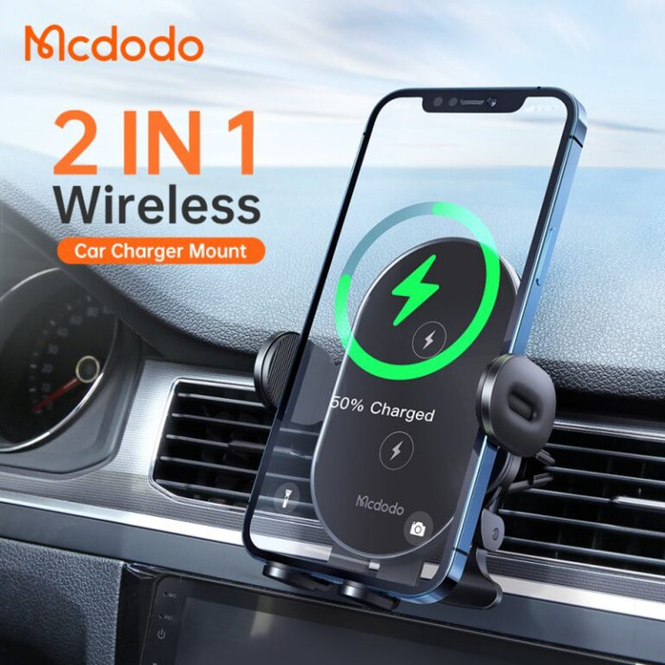 هولدر و شارژر وایرلس مک دودو مدل MCDODO CH-1600 به همراه کابل شارژ