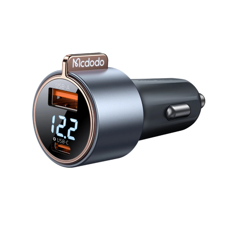 شارژر فندکی مک دودو مدل CC-3690، 75 وات با خروجی USB و Type-C