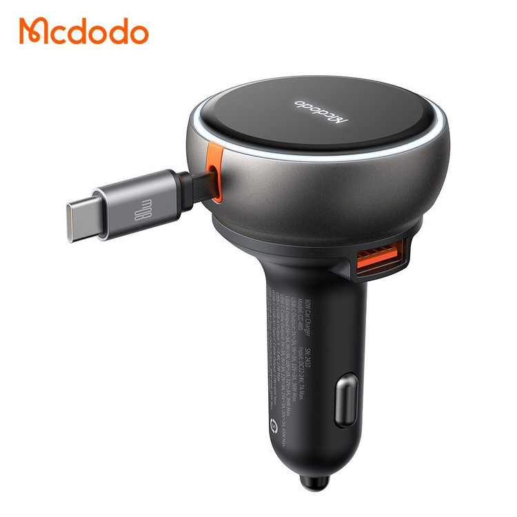 شارژر فندکی مک دودو مدل MCDODO CC-4850 با کابل تایپ سی
