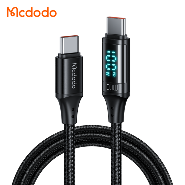کابل شارژ تایپ سی مک دودو CA-1100 با نمایشگر دیجیتال