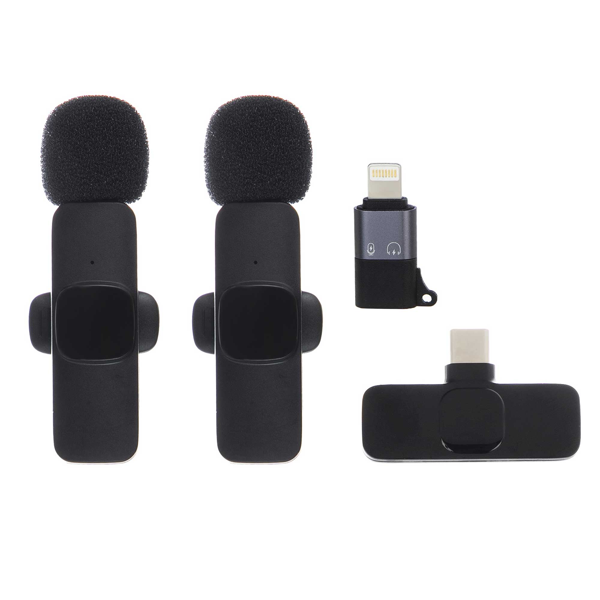 "میکروفون یقه‌ای بی‌سیم هیرو مدل K9 با رابط Lightning و Type-C"