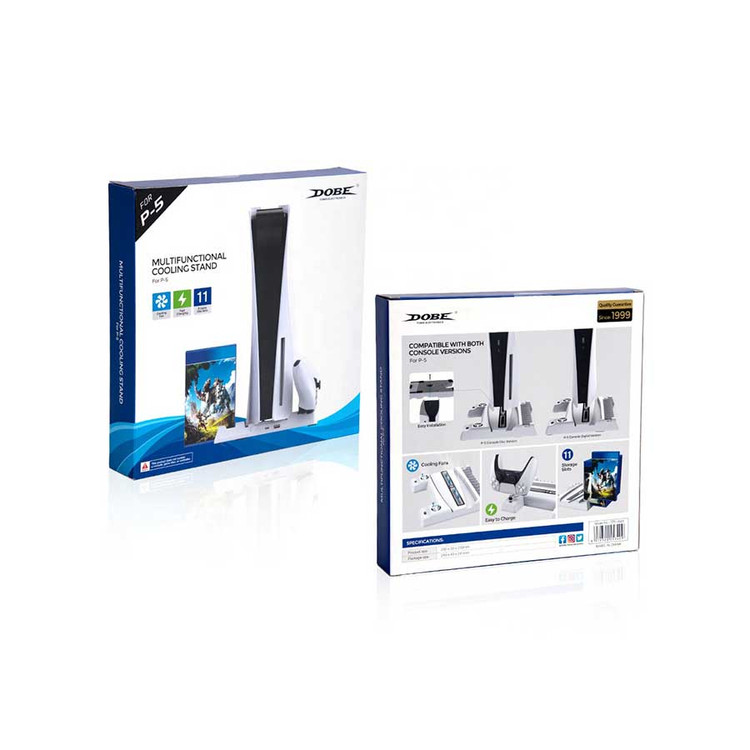 خرید استند فن و شارژر دسته جای دیسک دار پلی استیشن PS5 دابی TP5-0593