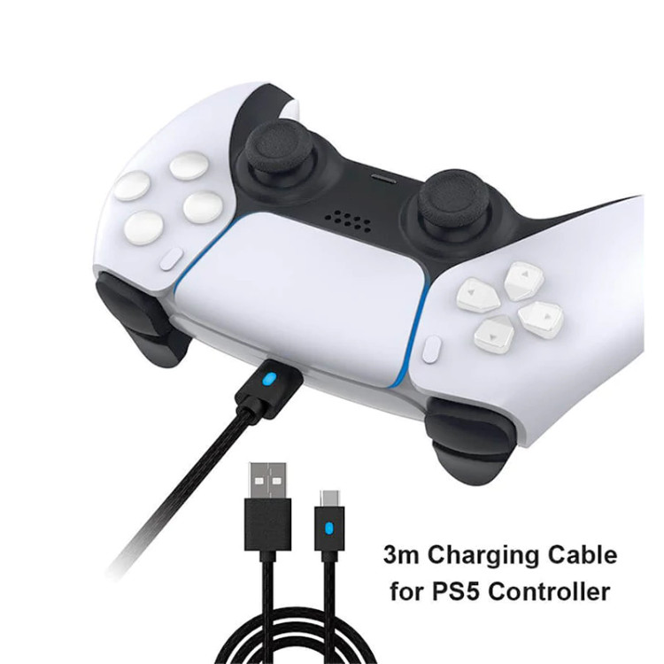 خرید کابل شارژر 3 متری دسته سونی PS5 دابی Dobe Ty-0803 از زروان اکسسوری با گارانتی