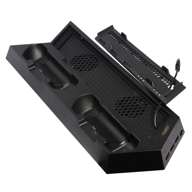 خرید پایه نگهدارنده و شارژر به همراه فن خنک کننده PS4 دابی TP4-023B سه کاره از زروان تک و عمده