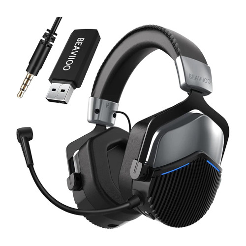 هدست بی سیم گیمینگ بیویو دانگل دار مناسب PS4 / PS5 / PC مدل HW02