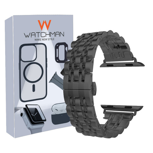 خرید بند اپل واچ رولکسی 7 مهره استیل بالا ترین کیفیت (سایز بندی کامل)