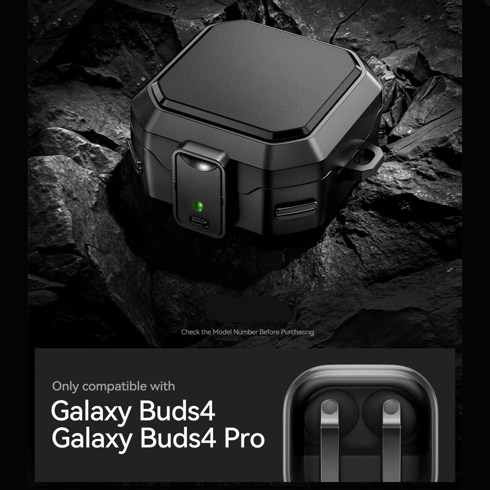 کاور مدل اگشل قفل دار مناسب سامسونگ گلکسی بادز چهار Galaxy buds 4
