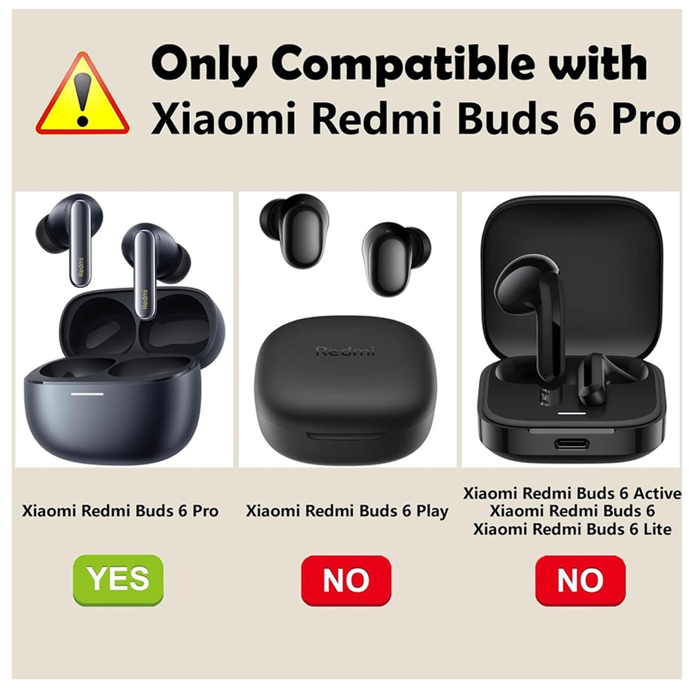 کاور سیلیکونی ایرپاد شیائومی ردمی بادز شیش پرو Redmi Buds 6 PRO