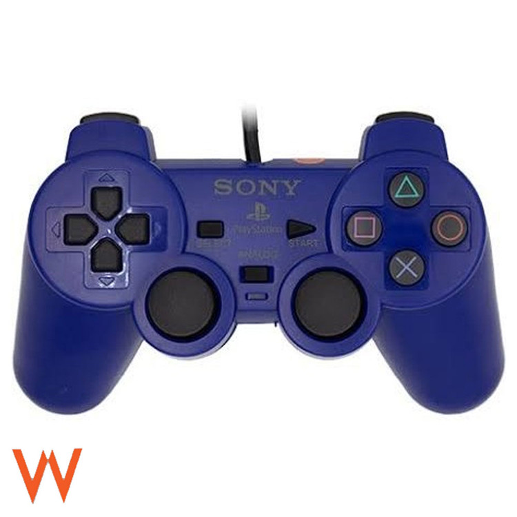 دسته پلی استیشن 2 / PS2 مدل Dualshock 2 سیم ابریشمی در رنگ بندی جذاب بالاترین کیفیت موجود در بازار
