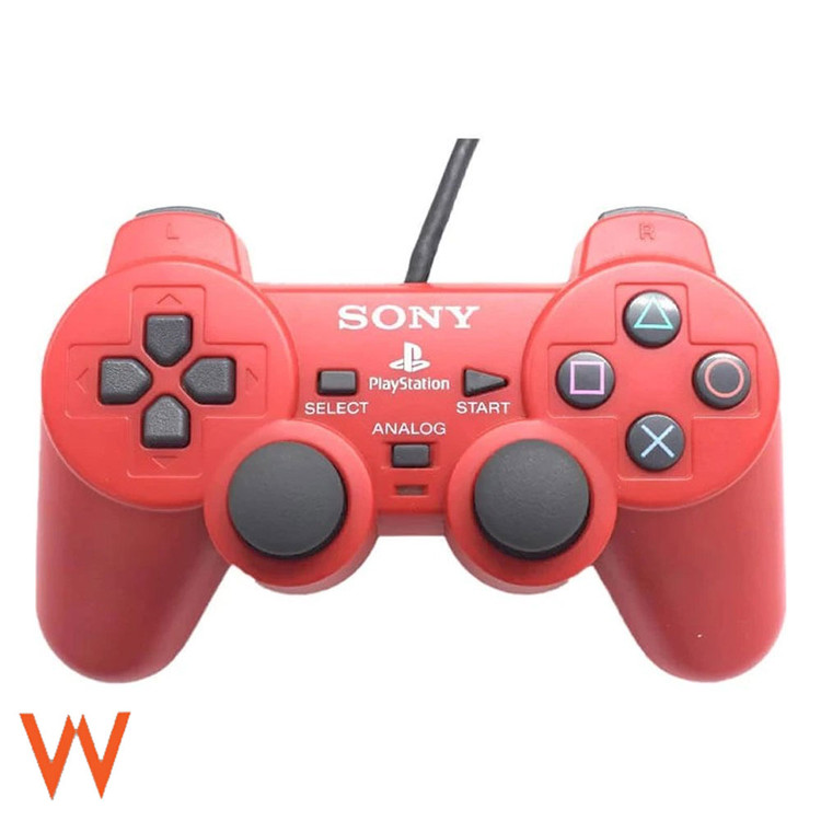 دسته پلی استیشن 2 / PS2 مدل Dualshock 2 سیم ابریشمی در رنگ بندی جذاب بالاترین کیفیت موجود در بازار