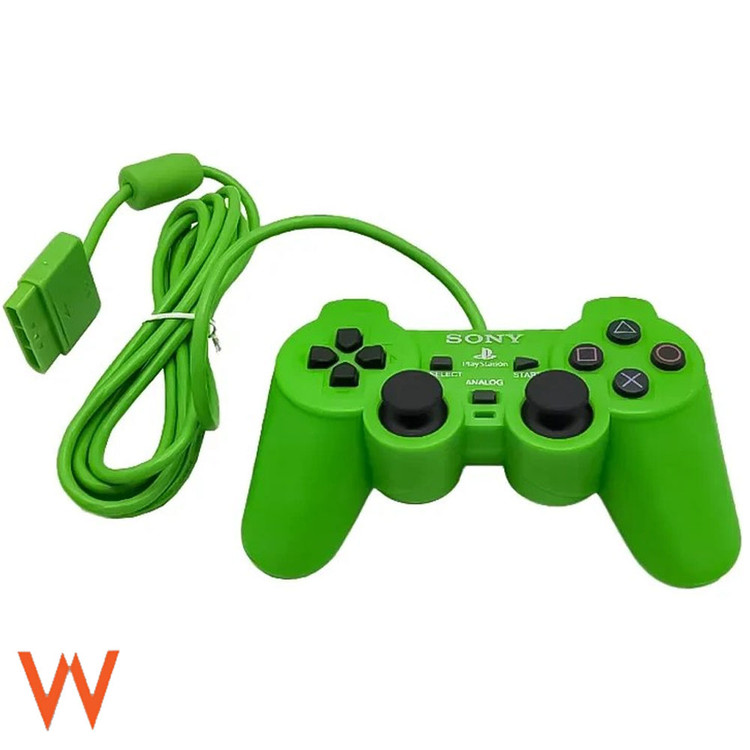 دسته پلی استیشن 2 / PS2 مدل Dualshock 2 سیم ابریشمی در رنگ بندی جذاب بالاترین کیفیت موجود در بازار