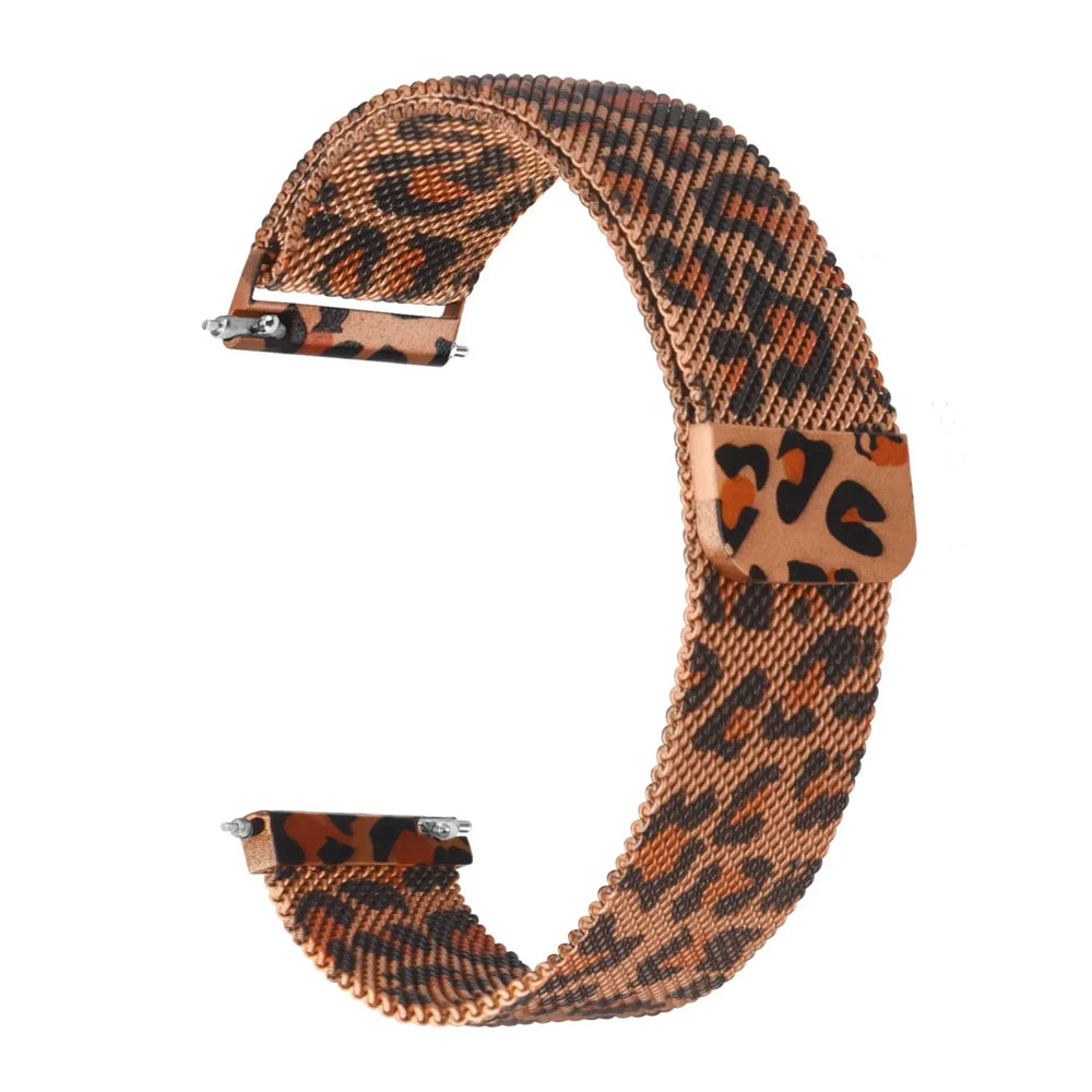 بند استیل زنانه اپل واچ طرح پلنگی مناسب ساعت شیائومی Mi Watch S4 / S5