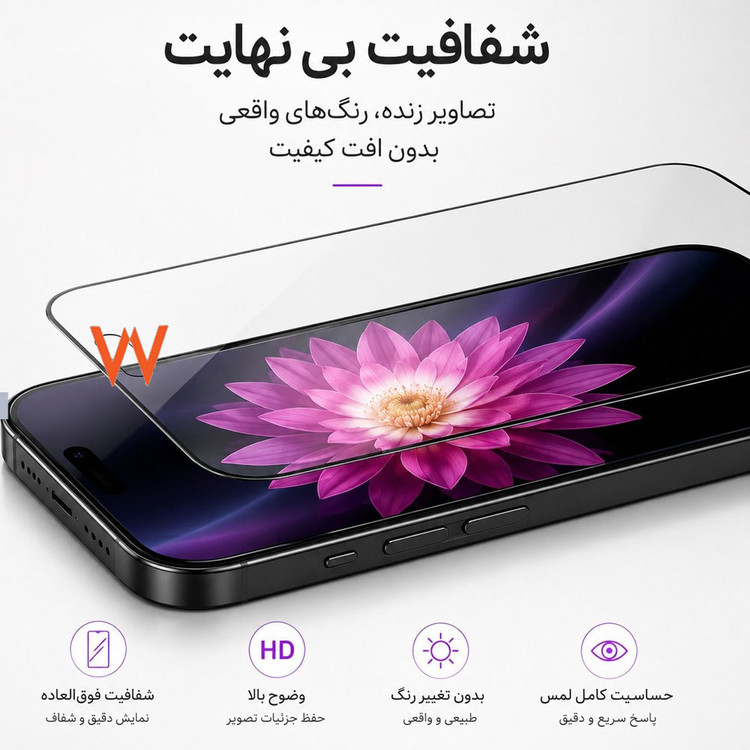 گلس فول چسب شیشه ای گوشی شیائومی نوت Note 8 مدل آنتی استاتیک از برند میتوبل