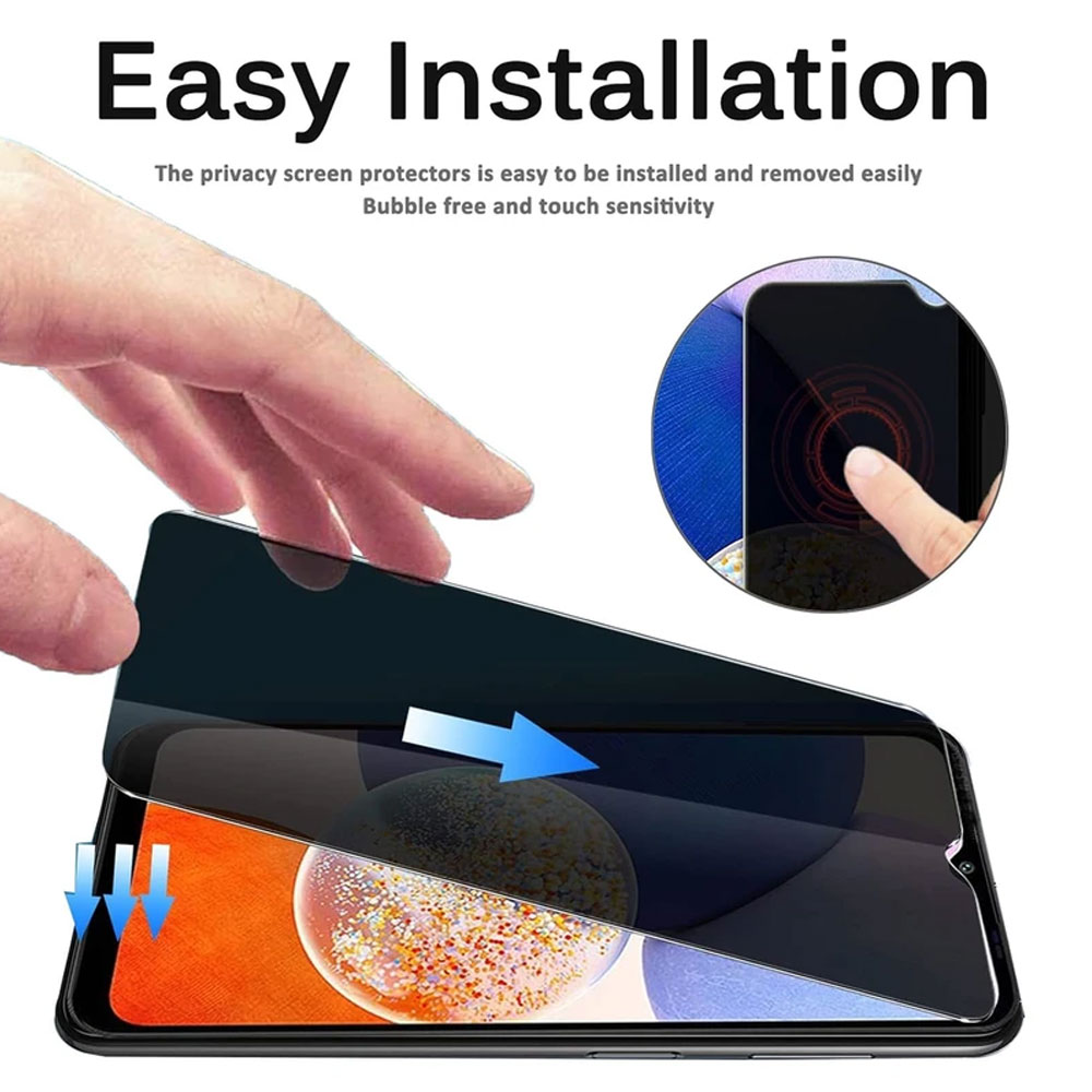 گلس پرایوسی شیشه ای مناسب گوشی موبایل سامسونگ Galaxy A13 4g محافظ صفحه حریم شخصی فول چسب و بسیار با کیفیت