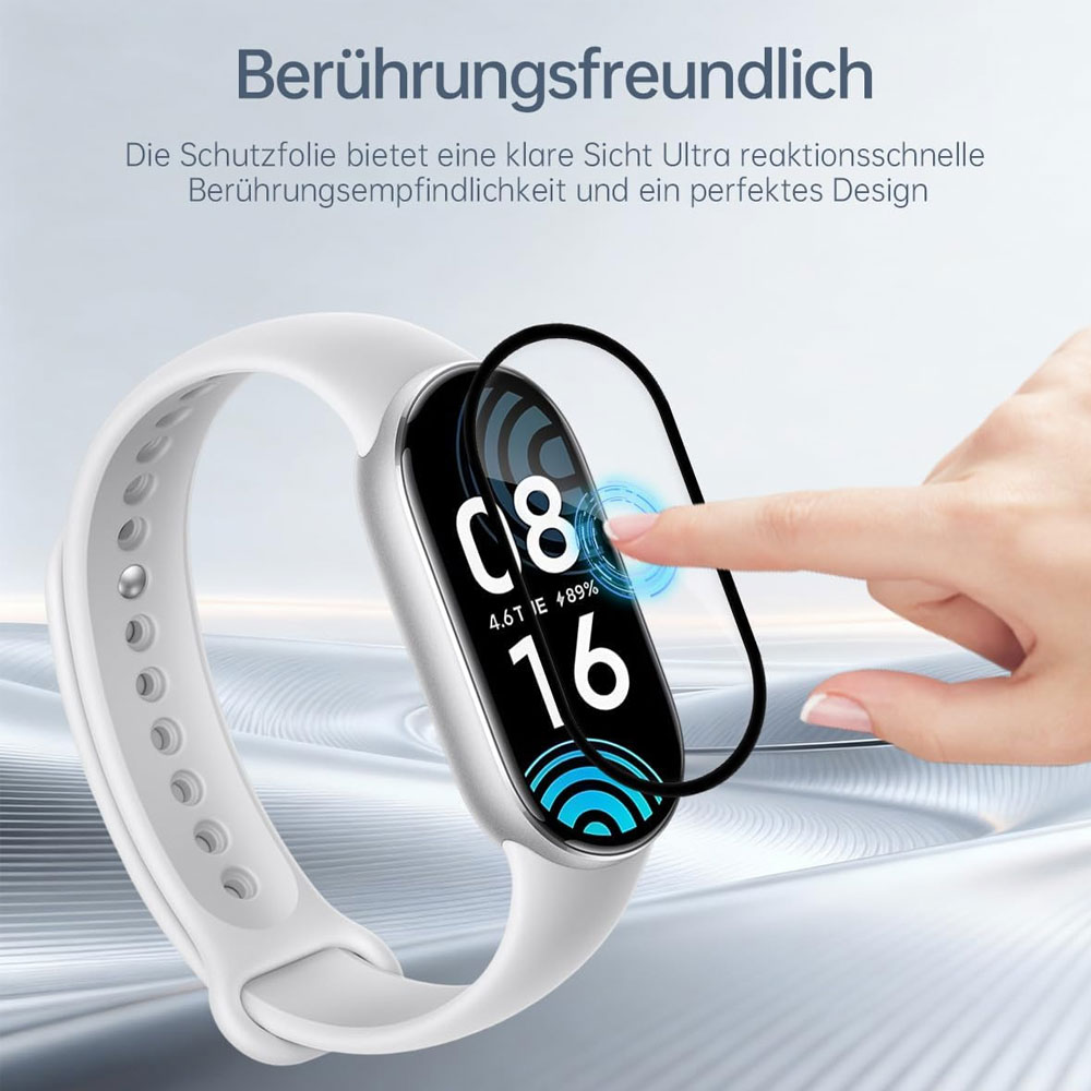 گلس مچ بند هوشمند شیائومی می بند ده Mi Band 10 مدل نانو pmma 3D wm