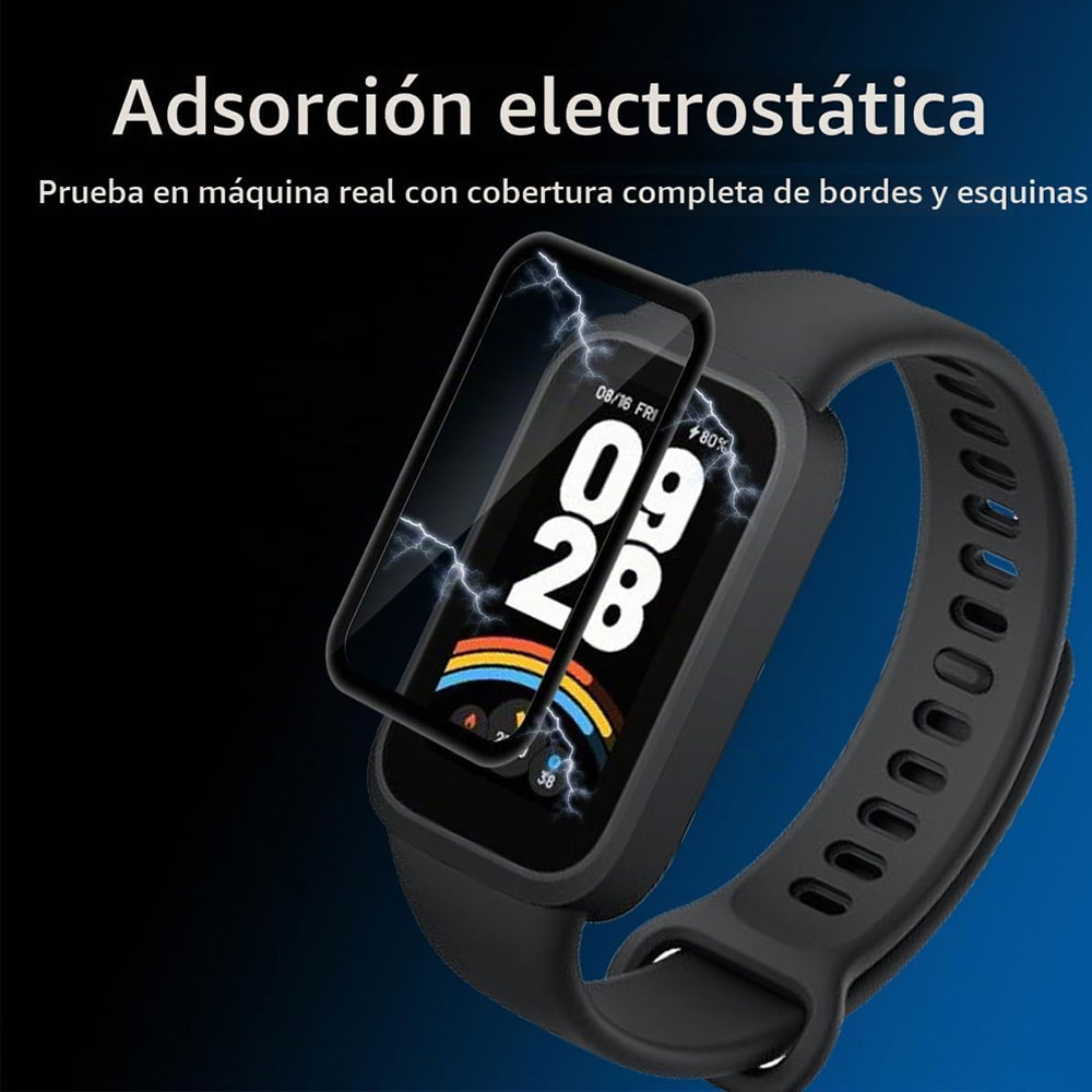 گلس مچ بند هوشمند شیائومی می بند نه اکتیو Mi Band 9 Active مدل نانو pmma 3D wm
