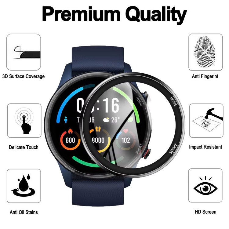 گلس ساعت هوشمند شیائومی می Mi Watch Color مدل نانو pmma 3D wm