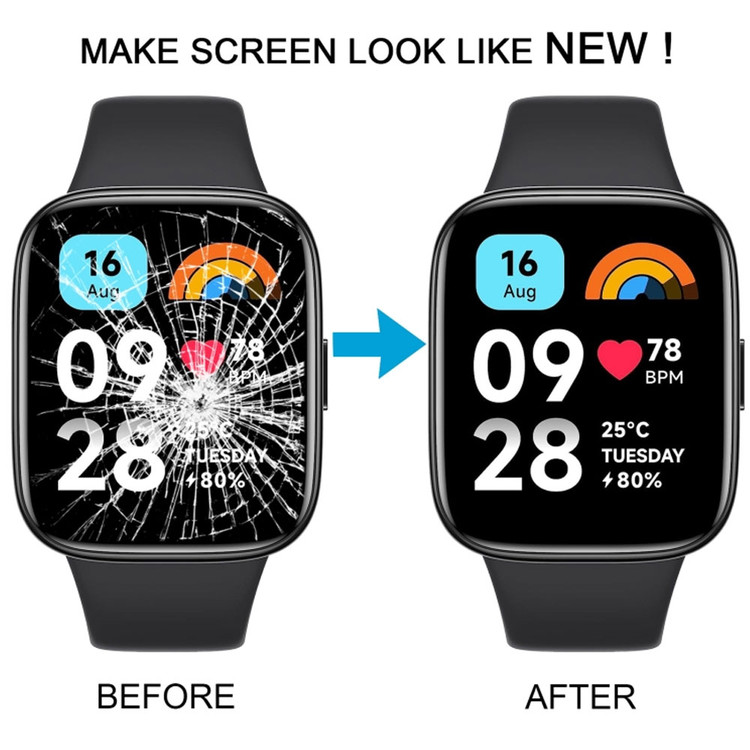 گلس ساعت هوشمند شیائومی ردمی واچ سه اکتیو / لایت Xiaomi Redmi Watch 3 Active/3lite مدل نانو pmma 3D wm