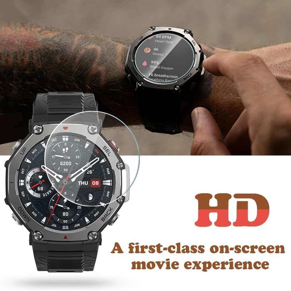 گلس ساعت هوشمند شیائومی امیزفیت تی رکس سه AMAZFIT Trex3 مدل نانو pmma 3D wm