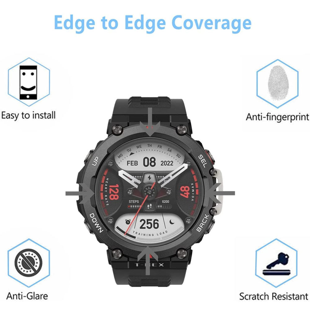 گلس ساعت هوشمند شیائومی امیزفیت تی رکس دو AMAZFIT Trex2 مدل نانو pmma 3D wm