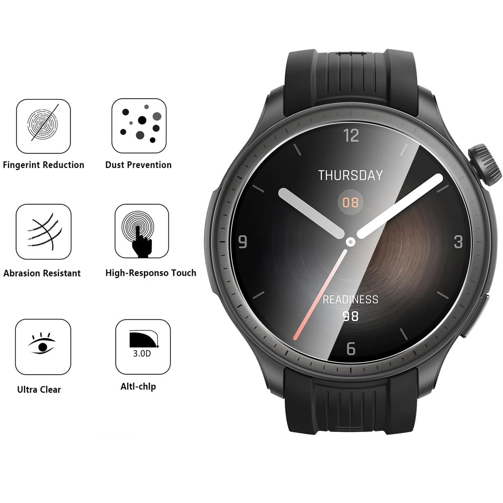 گلس ساعت هوشمند شیائومی AMAZFIT BALANCE مدل نانو pmma 3D wm