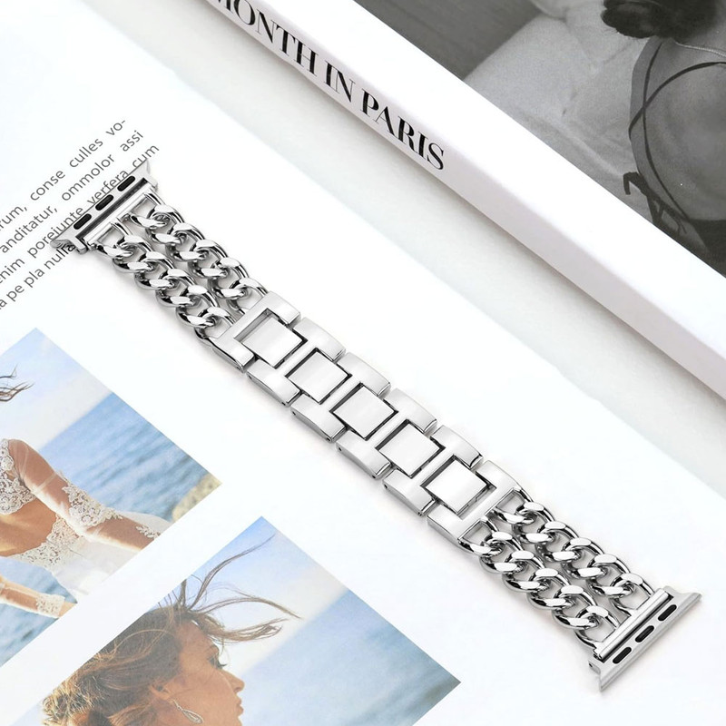 بند واچ من مدل Cartier مناسب برای اپل واچ سری 10 سایز 44 میلی متری Apple watch seri 10 44mm
