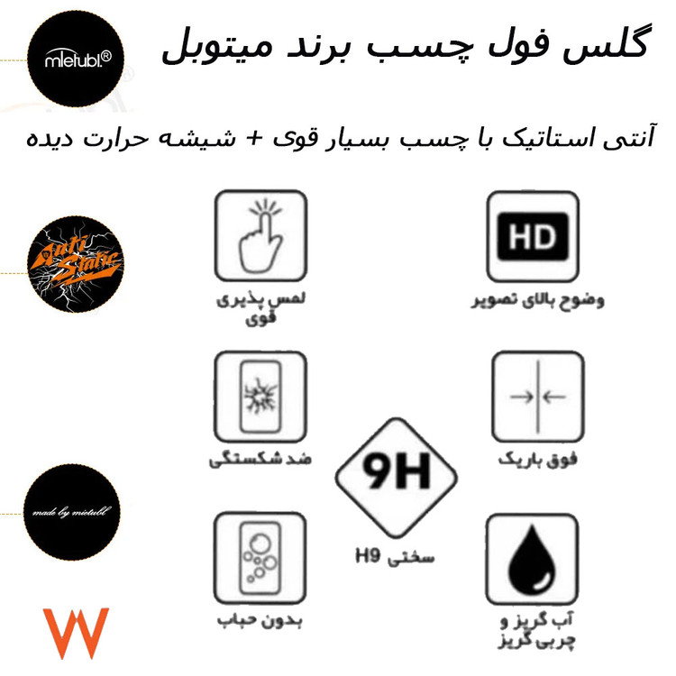 گلس فول چسب شیشه ای گوشی موبایل سامسونگ گلس فول چسب شیشه ای سامسونگ SAMSUNG Z FOLD 4 مدل آنتی استاتیک از برند میتوبل مدل آنتی استاتیک از برند میتوبل